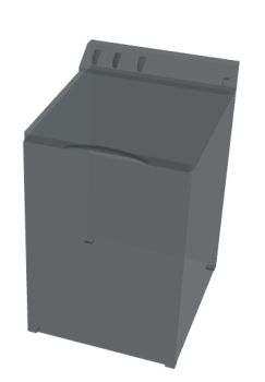modern grey washing machine with top side opening  3d model .3dm format