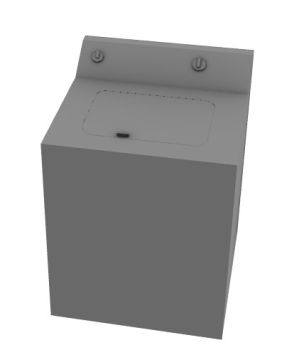 modern washing machine with top side openings 3d model .3dm format