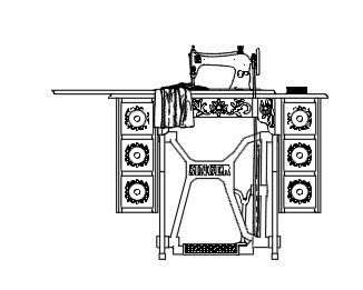 Desenho da máquina de tecelagem elevation.dwg