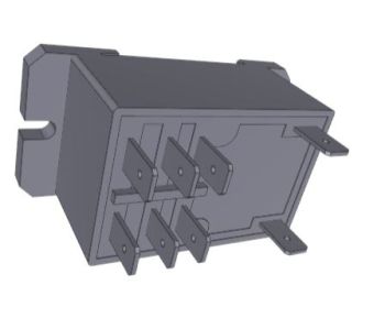 Power relay, 25 A, 250 V, rpf  Autocad 2010 3d file