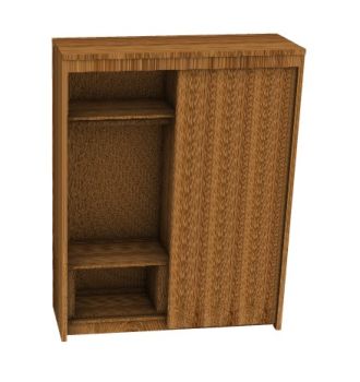 Wooden designed wardrobe 3d model .3dm format
