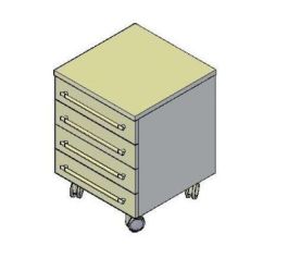 Блок прикроватный ящик 3D модель DWG - CADblcoksfree | Thousands of ...
