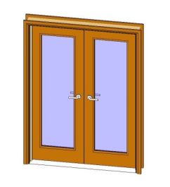 Glazed Double Door Revit Family 2 | Thousands of free CAD blocks
