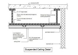 Free Cad Detail Of Suspended Ceiling Section Cadblocksfree Cad Blocks Free