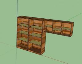 wooden designed professional rack design 3d model .skp format ...