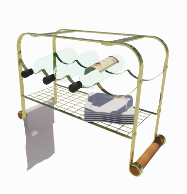Wine Rack Metal Simple revit family Thousands of free CAD blocks