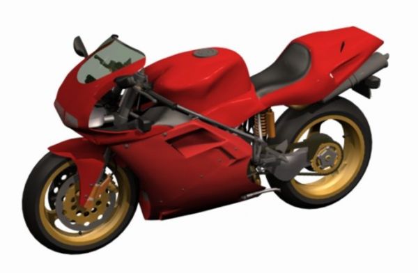 Ducati motorbike 3ds max model 