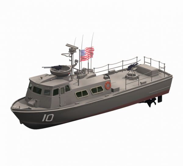 Modello max 3d della motovedetta della marina militare