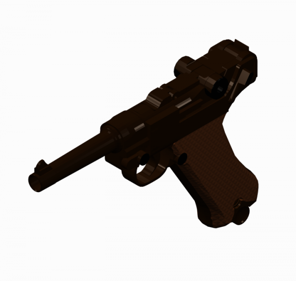 gun Luger P38 main 3ds max modèle