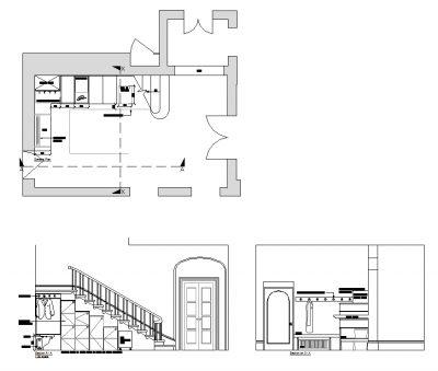 2D CAD Under Stair Storage Design CADBlocksfree Thousands of free CAD blocks