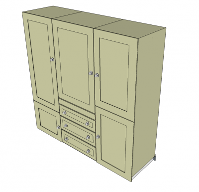 Fitted wardrobe SKP model Thousands of free CAD blocks