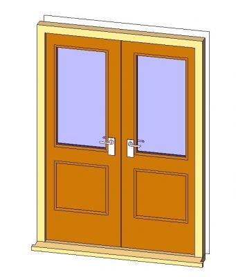 Exterior Double Door Revit Family 3 | Thousands of free CAD blocks