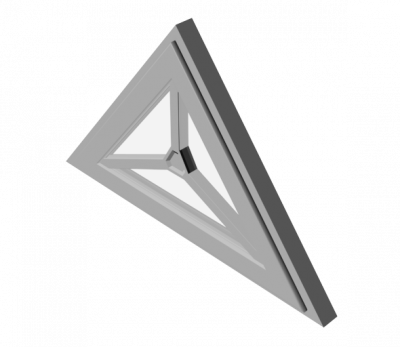 Triangular window 3D Studio max model CADblocksfree Thousands of