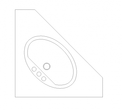 Corner vanity unit plan view DWG block Thousands of free CAD blocks