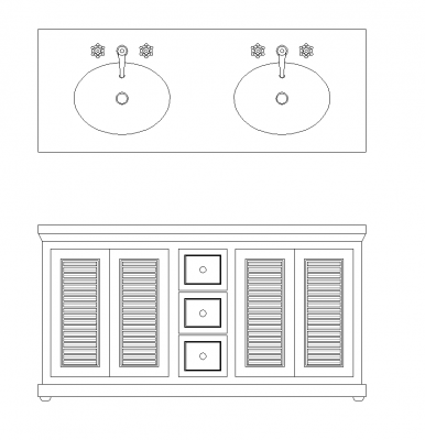 Traditional vanity basin dwg Thousands of free CAD blocks