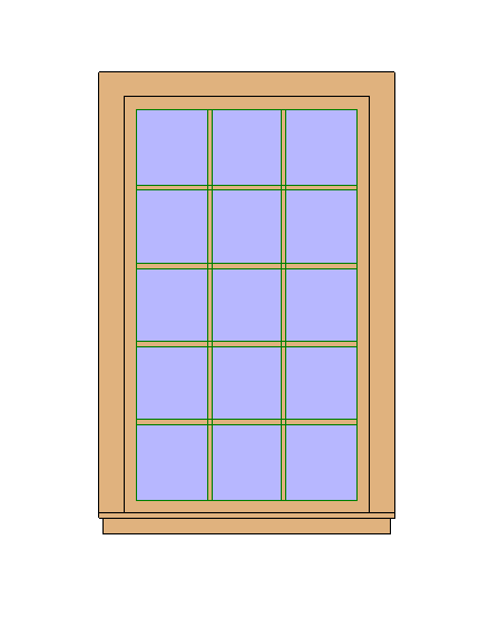 Casement Window - Mullions Revit Family 