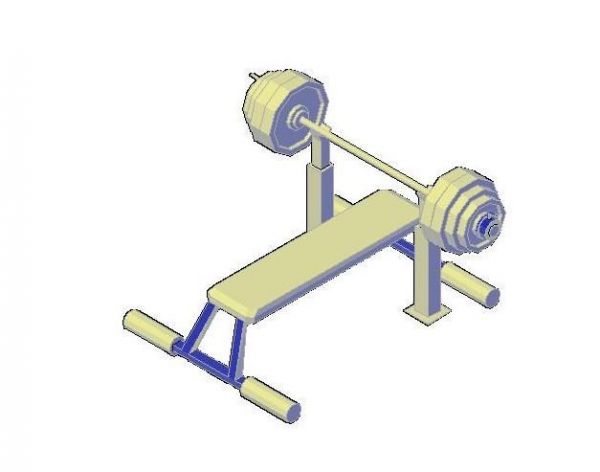 Bench Press 3D dwg 