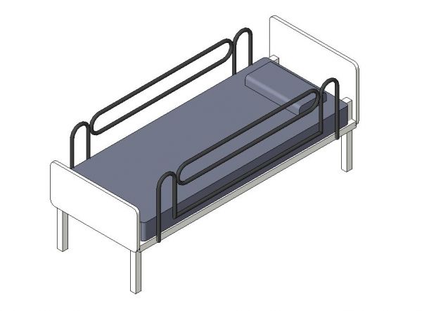 cama de hospital modelos CAD en 3D