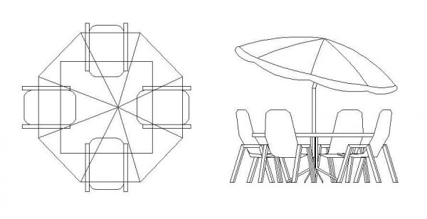 Möbel - Patio Tisch & Stühle