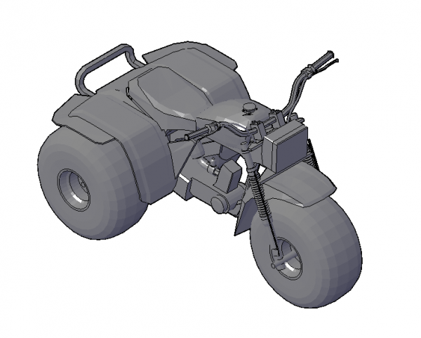 Tri-Motorbike 3d dwg 