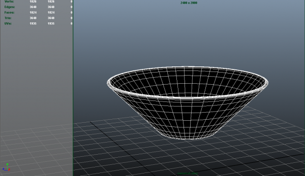 Counter top round basin 3ds max model