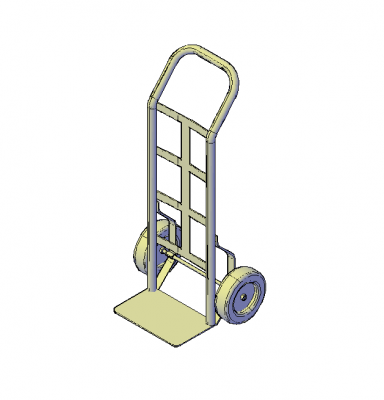 3D CAD Hand Trolley CADBlocksfree Thousands of free CAD blocks