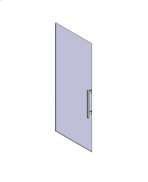 Frameless glass door Revit object