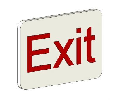 Exit Sign Revit Family Thousands of free CAD blocks