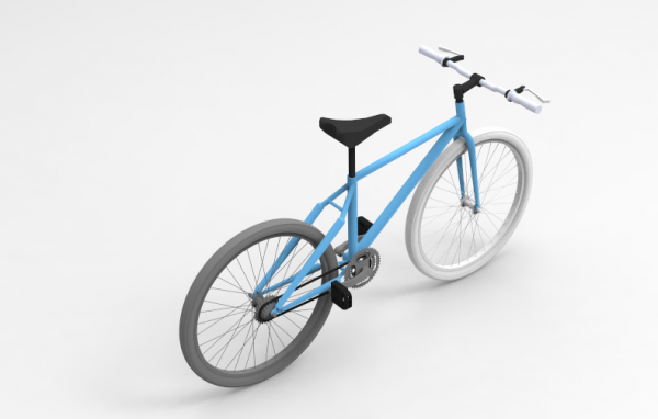 Solid-works 3D CAD Model of  Mountain bike