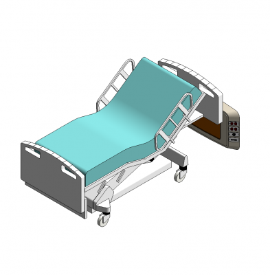 3D Revit Family Electric Hospital Bed CADBlocksfree Thousands of