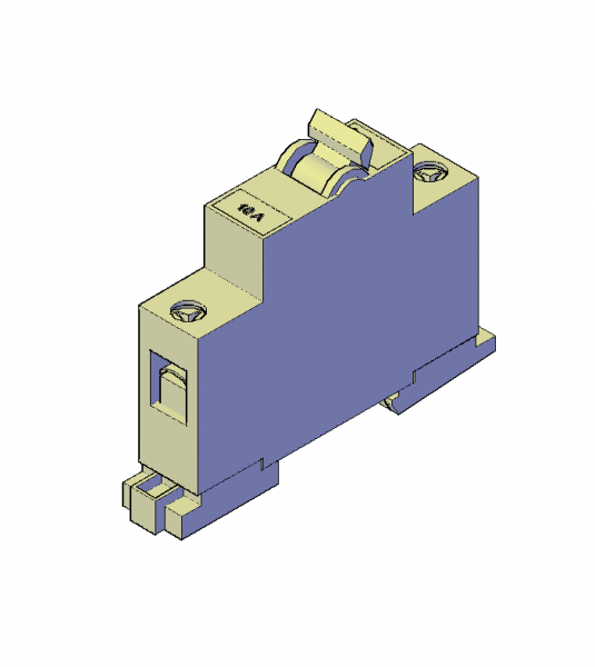 Предохранитель 3D CAD блок