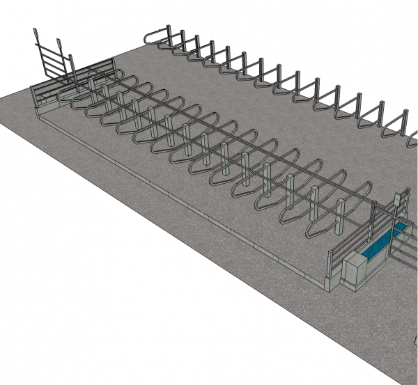 Cow stall Sketchup model 