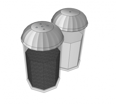 Salt and pepper shakers 3D sketchup model CADblocksfree Thousands