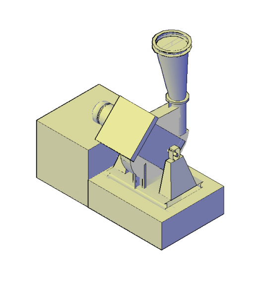 Modelo de CAD 3D ventilador industrial