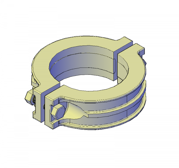 Munsen ring pipe clip 3D CAD model