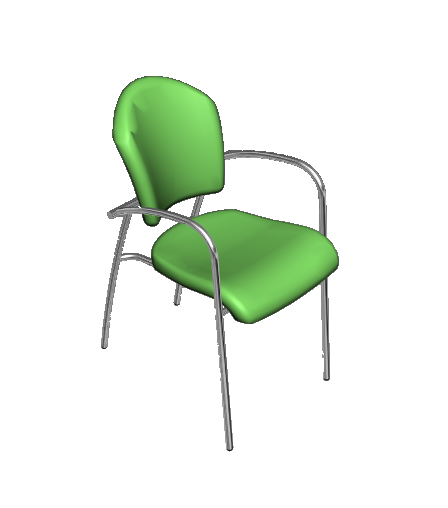 3D Max modelo cadeira de quadro de metal