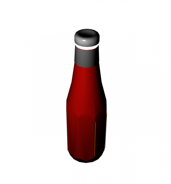 Ketchup-Flasche 3D MAX-Block