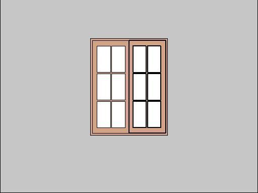 窗户-竖框双面板Revit系列