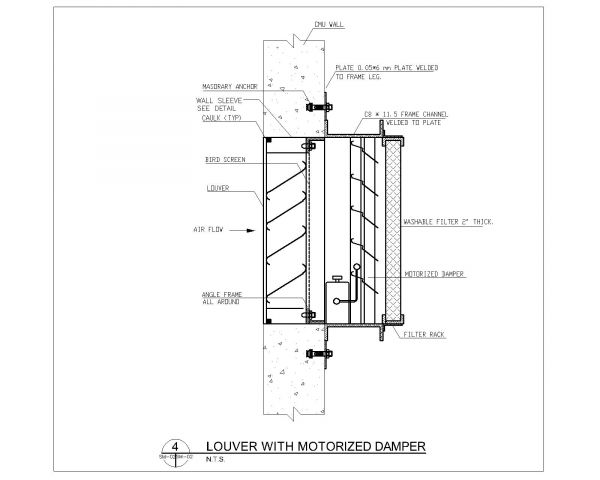 Louver with Motorized Damper .dwg | Thousands of free CAD blocks