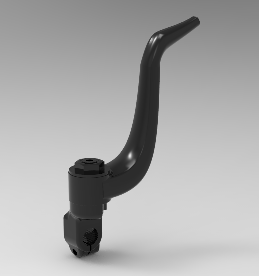 Autodesk Inventor 3D CAD Model of Kick Start lever