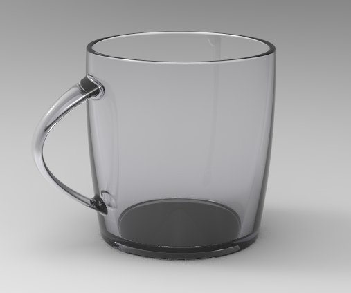 Autodesk Inventor 3D CAD Model of Glass Cup 