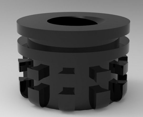 Autodesk Inventor 3D CAD Model of Knurl Insert Nut M1