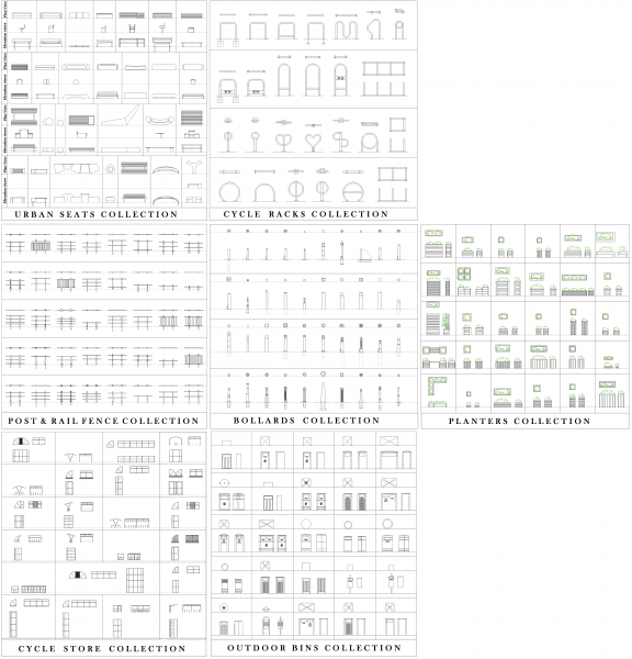 Urban design CAD collections dwg 