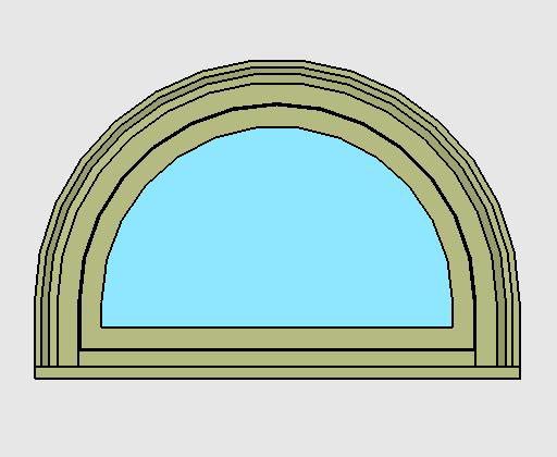Window Casement Half Circle Direct Set Revit