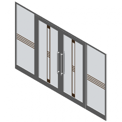 Swing dooraluminum alloydouble leafglass door revit family Thousands of free CAD blocks