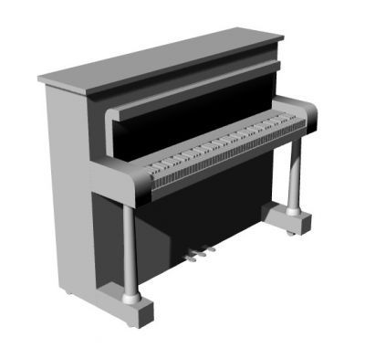 baby grand piano simple small design 3d model .3dm format | Thousands