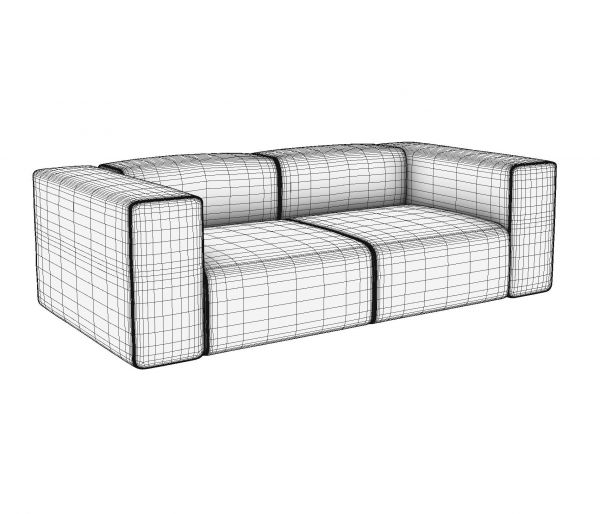 Leather sofa 3ds max model 