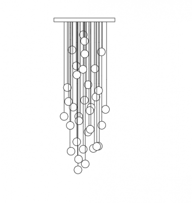 Modern samll designed chandelier 2d model .dwg format Thousands of