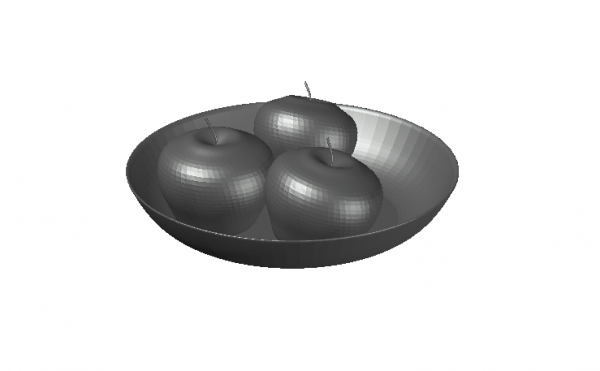 Large scaled designed fruit bowl 3d model .dwg format