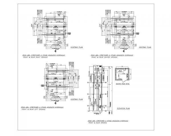 Hydraulic Passenger Elevators- 3500-LBS Inground Hydraulic Front Opening-2